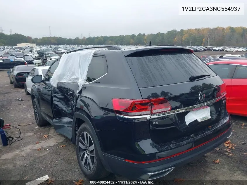 2022 Volkswagen Atlas 2.0T Se VIN: 1V2LP2CA3NC554937 Lot: 40824452