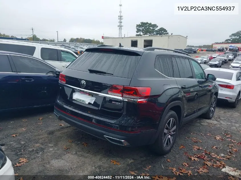 2022 Volkswagen Atlas 2.0T Se VIN: 1V2LP2CA3NC554937 Lot: 40824452