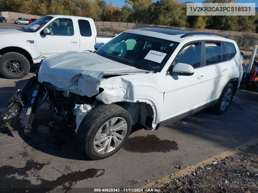 2023 Volkswagen Atlas 3.6L V6 Se W/Technology VIN: 1V2KR2CA3PC518531 Lot: 40828343