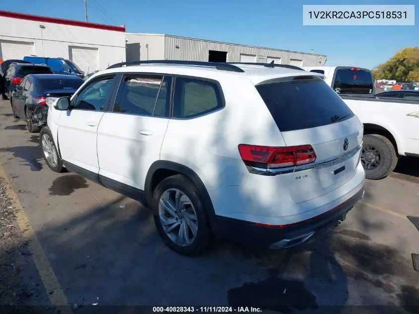 2023 Volkswagen Atlas 3.6L V6 Se W/Technology VIN: 1V2KR2CA3PC518531 Lot: 40828343