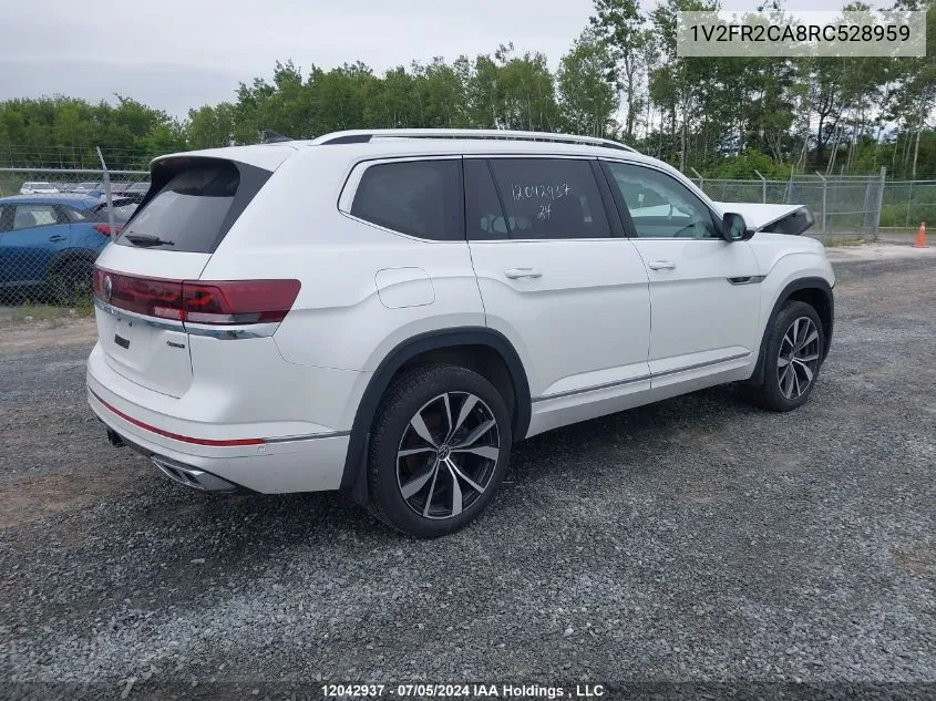 2024 Volkswagen Atlas VIN: 1V2FR2CA8RC528959 Lot: 12042937