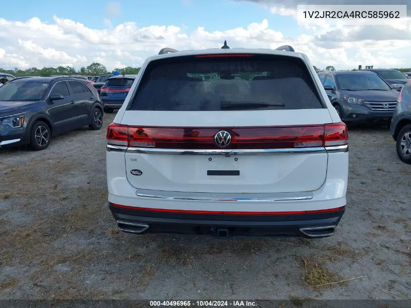 2024 Volkswagen Atlas 2.0T Se W/Technology VIN: 1V2JR2CA4RC585962 Lot: 40496965