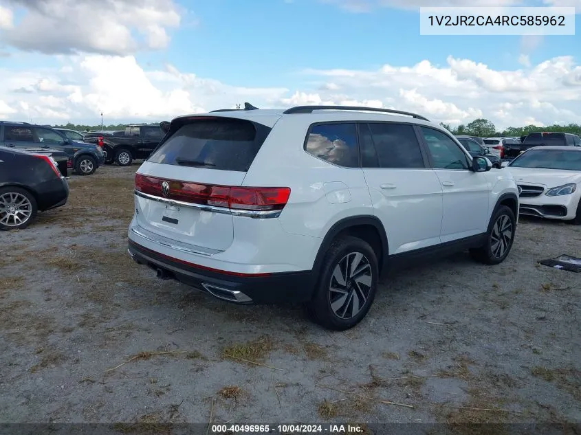 2024 Volkswagen Atlas 2.0T Se W/Technology VIN: 1V2JR2CA4RC585962 Lot: 40496965