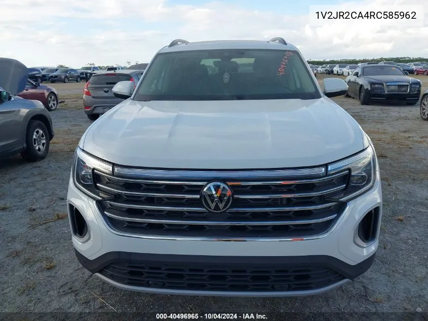 2024 Volkswagen Atlas 2.0T Se W/Technology VIN: 1V2JR2CA4RC585962 Lot: 40496965