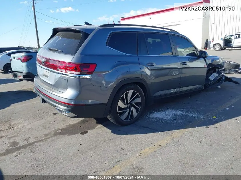 1V2KR2CA3RC510190 2024 Volkswagen Atlas 2.0T Se W/Technology