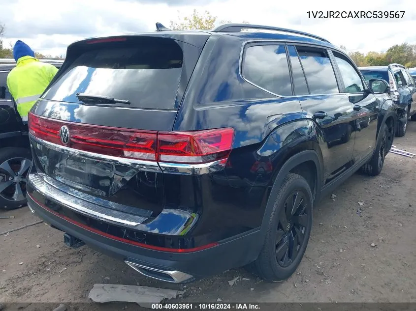 2024 Volkswagen Atlas 2.0T Se W/Technology VIN: 1V2JR2CAXRC539567 Lot: 40603951