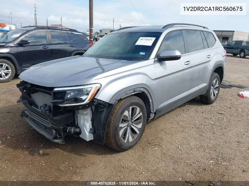 2024 Volkswagen Atlas 2.0T Se VIN: 1V2DR2CA1RC560675 Lot: 40752825