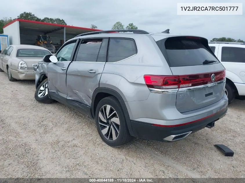 2024 Volkswagen Atlas 2.0T Se W/Technology VIN: 1V2JR2CA7RC501777 Lot: 40844189