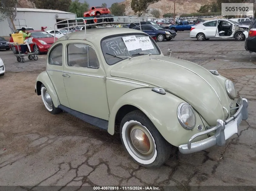 1963 Volkswagen Beetle VIN: 5051902 Lot: 40870918