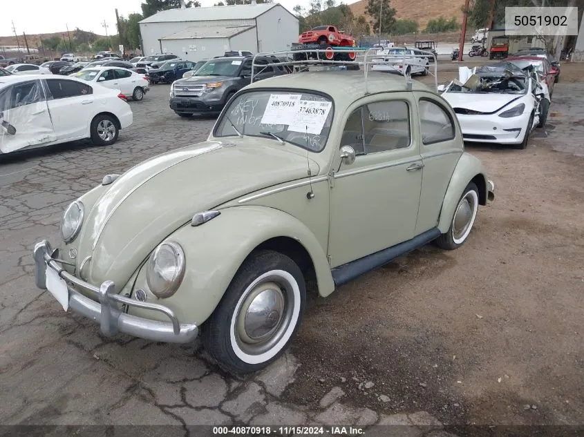 1963 Volkswagen Beetle VIN: 5051902 Lot: 40870918