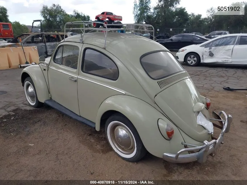 1963 Volkswagen Beetle VIN: 5051902 Lot: 40870918