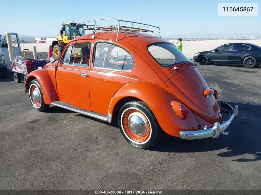 1965 Volkswagen Beetle VIN: 115645867 Lot: 40623004