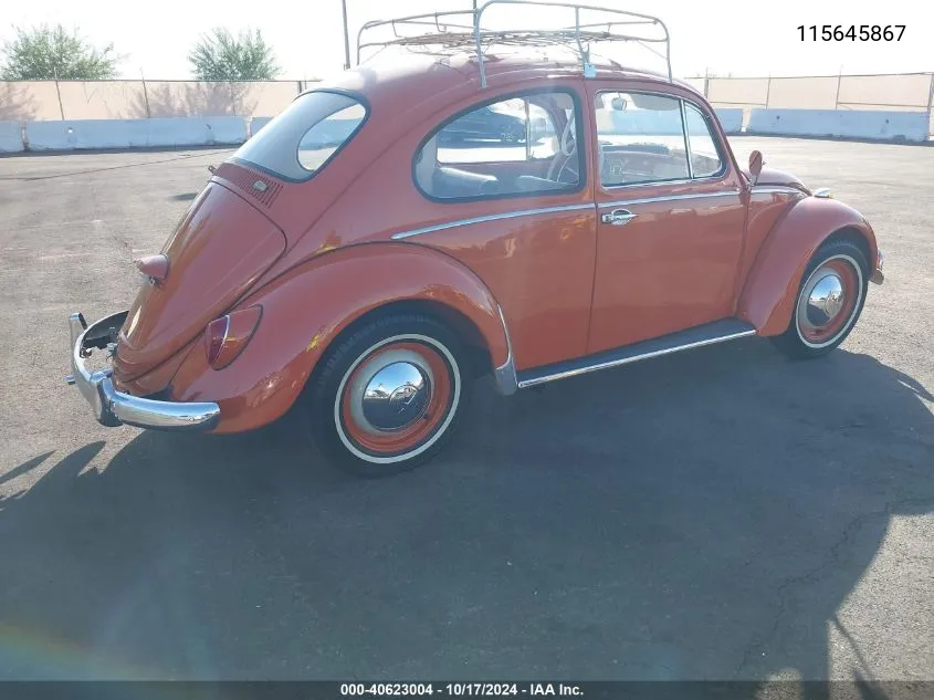 1965 Volkswagen Beetle VIN: 115645867 Lot: 40623004