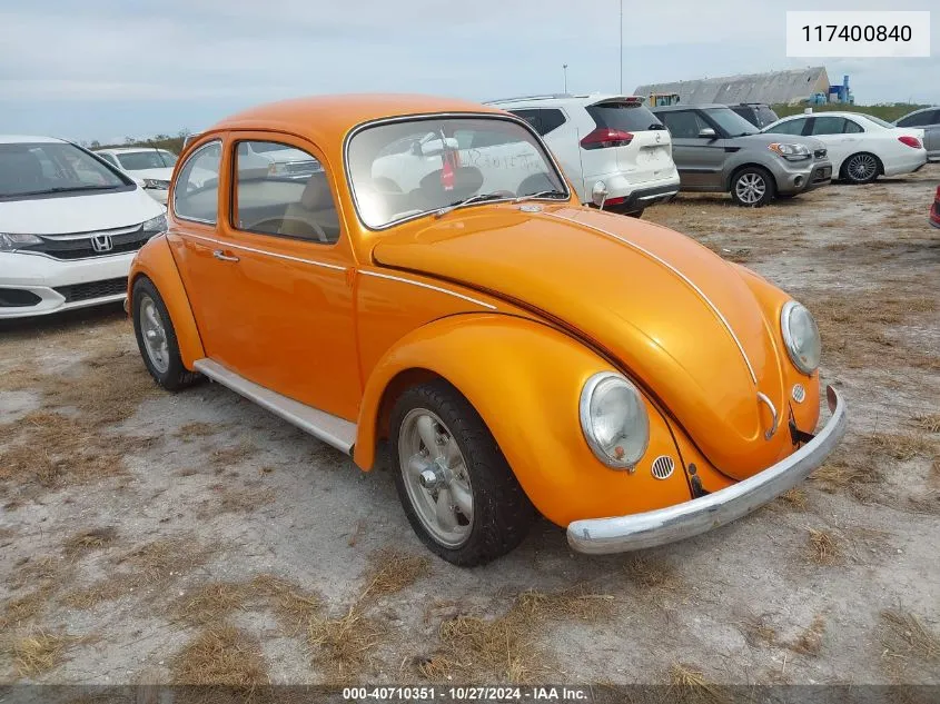 1967 Volkswagen Beetle VIN: 117400840 Lot: 40710351