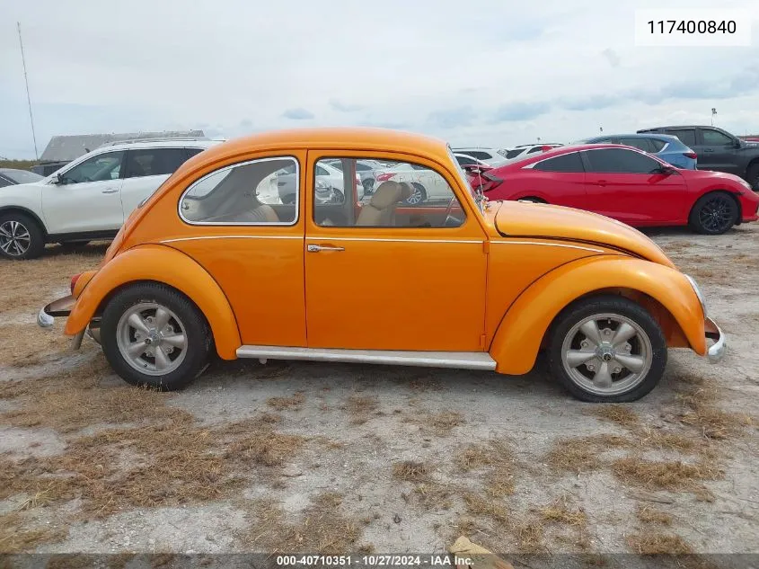 1967 Volkswagen Beetle VIN: 117400840 Lot: 40710351