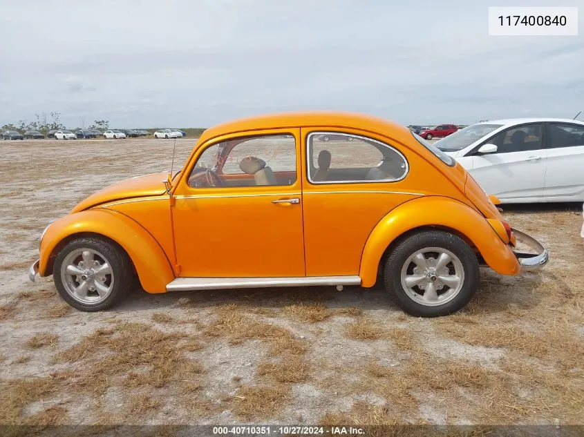 1967 Volkswagen Beetle VIN: 117400840 Lot: 40710351