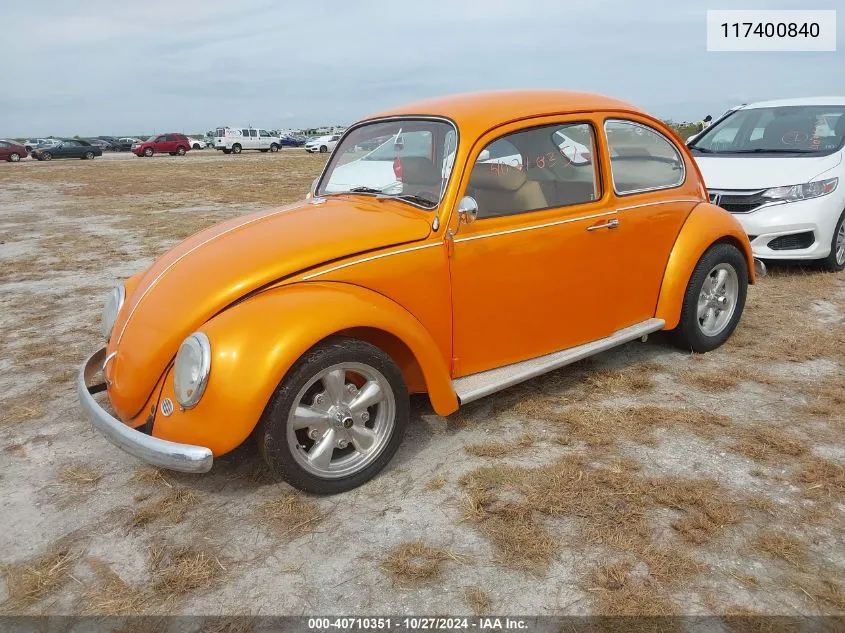 1967 Volkswagen Beetle VIN: 117400840 Lot: 40710351