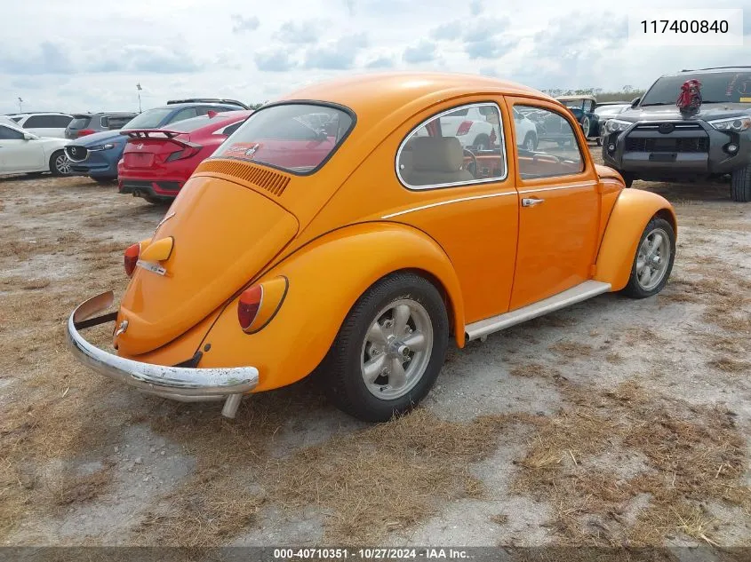 1967 Volkswagen Beetle VIN: 117400840 Lot: 40710351