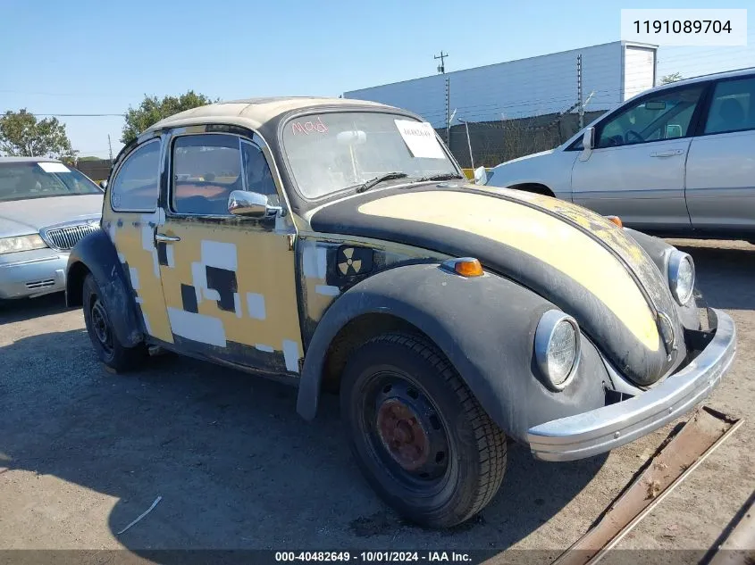 1969 Volkswagen Beetle VIN: 1191089704 Lot: 40482649