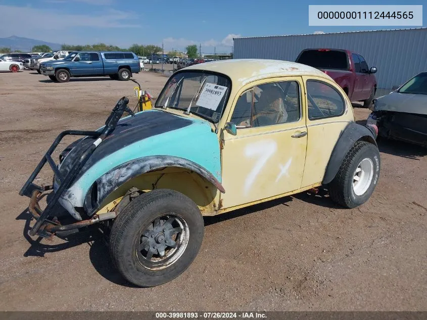 1971 Volkswagen Beetle VIN: 00000001112444565 Lot: 39981893