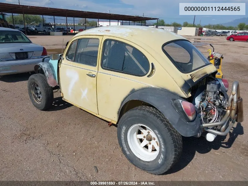 1971 Volkswagen Beetle VIN: 00000001112444565 Lot: 39981893