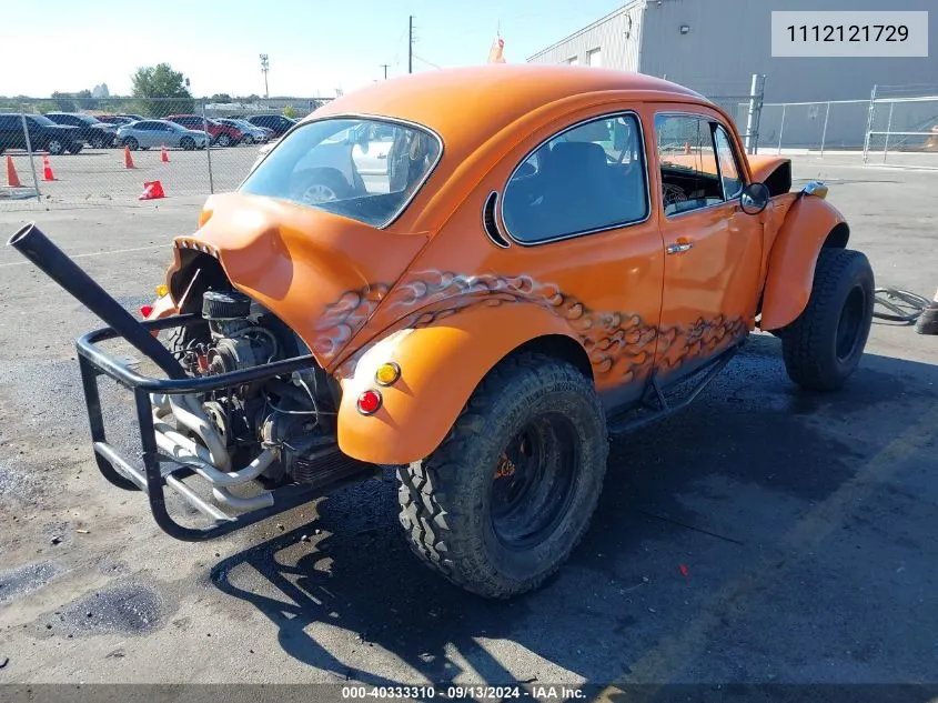 1971 Volkswagen Beetle VIN: 1112121729 Lot: 40333310