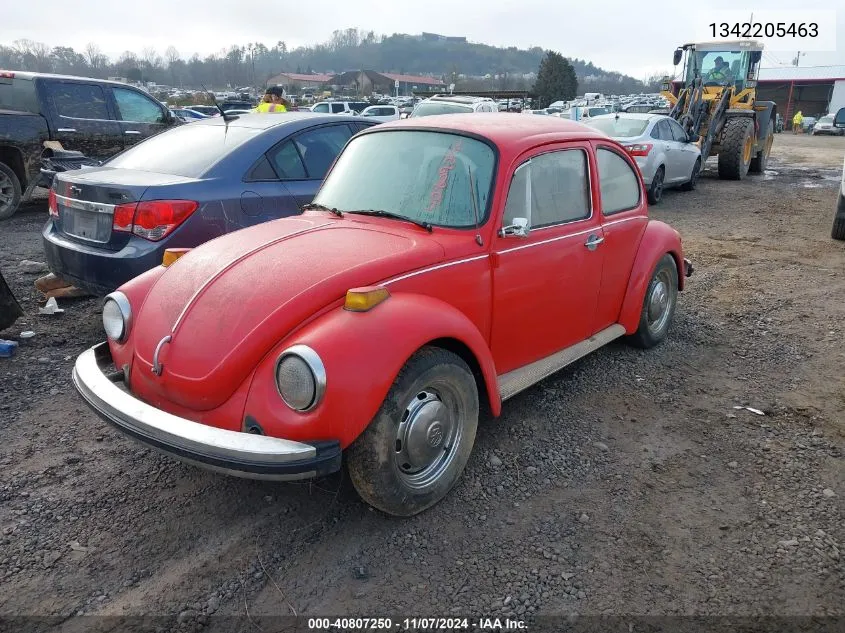 1974 Volkswagen Beetle VIN: 1342205463 Lot: 40807250