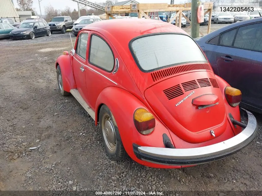 1974 Volkswagen Beetle VIN: 1342205463 Lot: 40807250