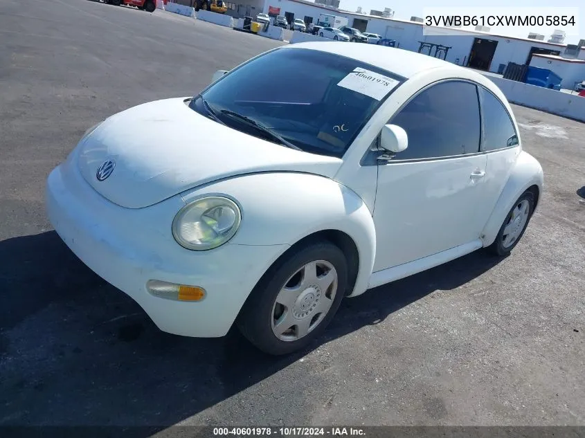 1998 Volkswagen New Beetle VIN: 3VWBB61CXWM005854 Lot: 40601978