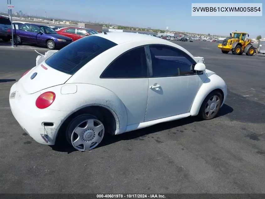 1998 Volkswagen New Beetle VIN: 3VWBB61CXWM005854 Lot: 40601978