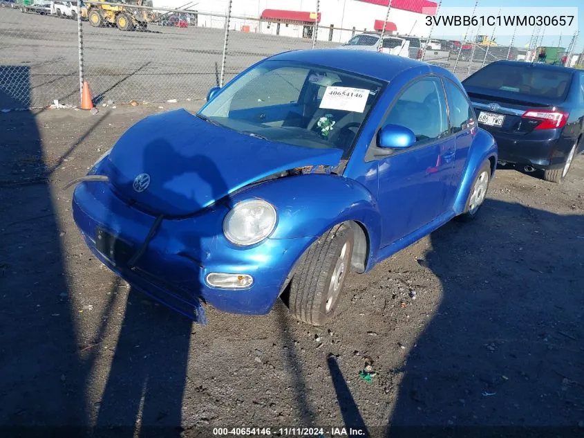 1998 Volkswagen New Beetle VIN: 3VWBB61C1WM030657 Lot: 40654146