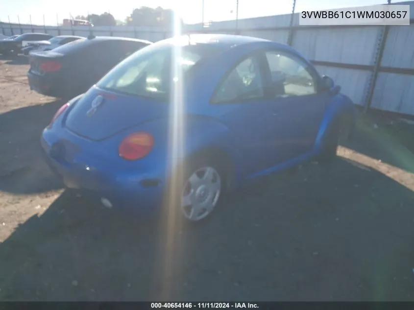 1998 Volkswagen New Beetle VIN: 3VWBB61C1WM030657 Lot: 40654146