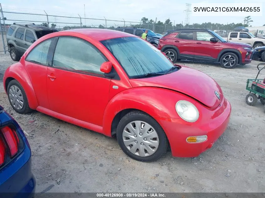 1999 Volkswagen New Beetle Gls VIN: 3VWCA21C6XM442655 Lot: 40126908