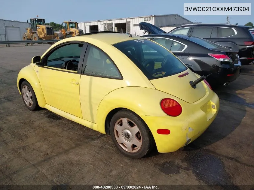 1999 Volkswagen New Beetle Gls VIN: 3VWCC21CXXM473904 Lot: 40280538