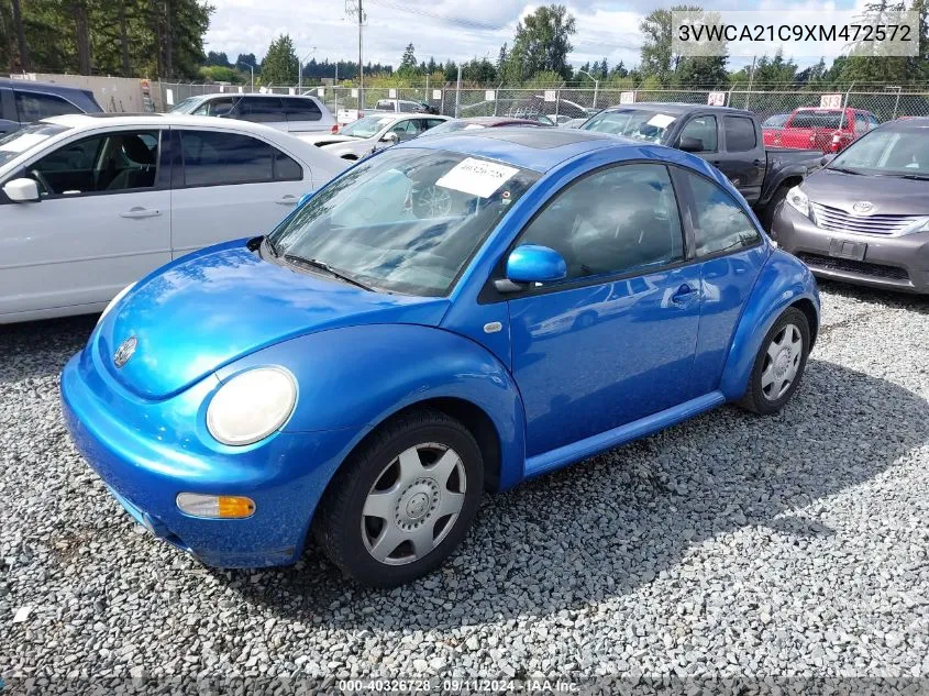 1999 Volkswagen New Beetle Gls VIN: 3VWCA21C9XM472572 Lot: 40326728