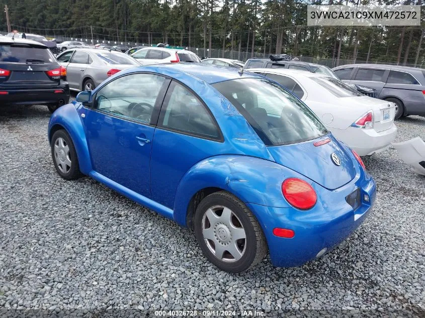 1999 Volkswagen New Beetle Gls VIN: 3VWCA21C9XM472572 Lot: 40326728