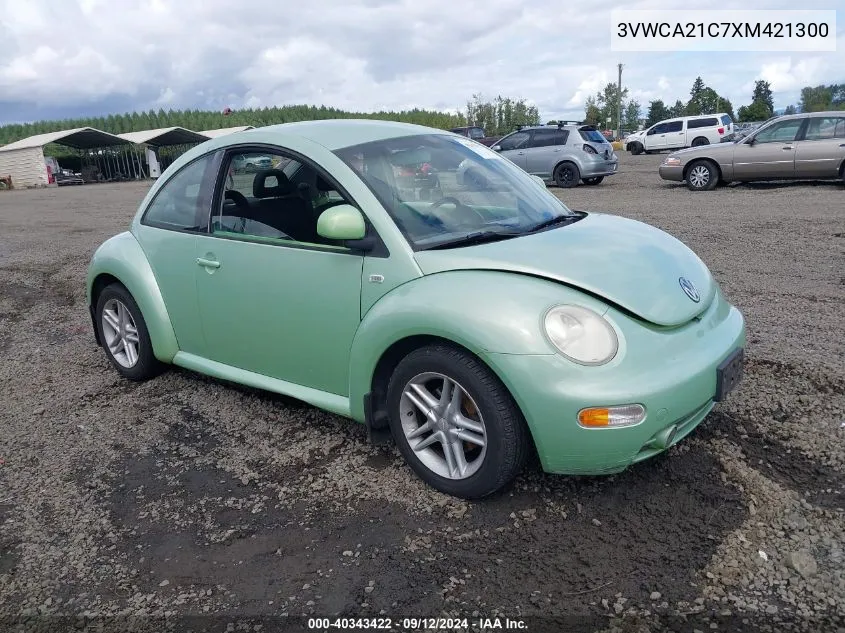 1999 Volkswagen New Beetle Gls VIN: 3VWCA21C7XM421300 Lot: 40343422