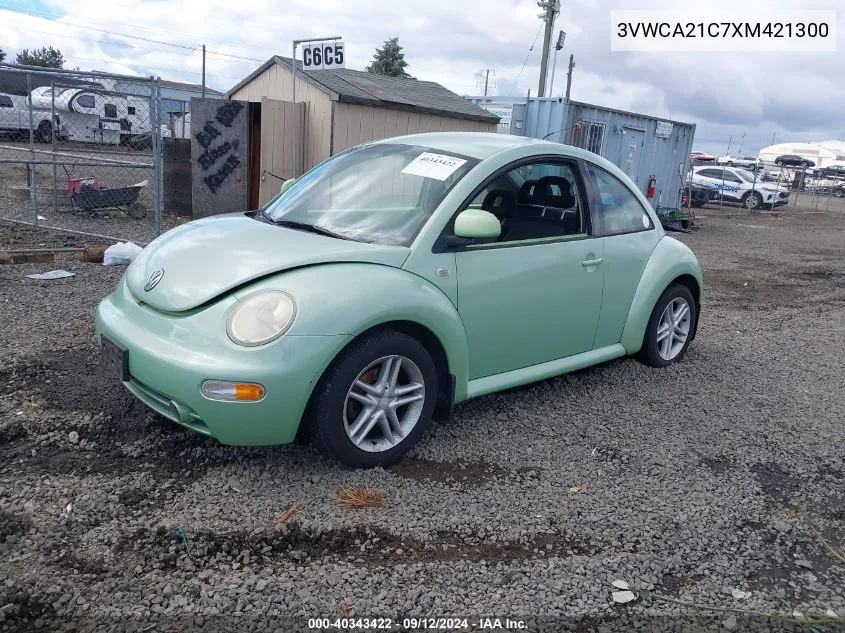 1999 Volkswagen New Beetle Gls VIN: 3VWCA21C7XM421300 Lot: 40343422