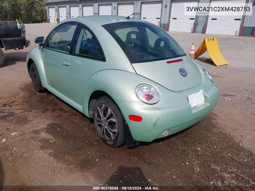 1999 Volkswagen New Beetle Gls VIN: 3VWCA21C2XM428753 Lot: 40376049