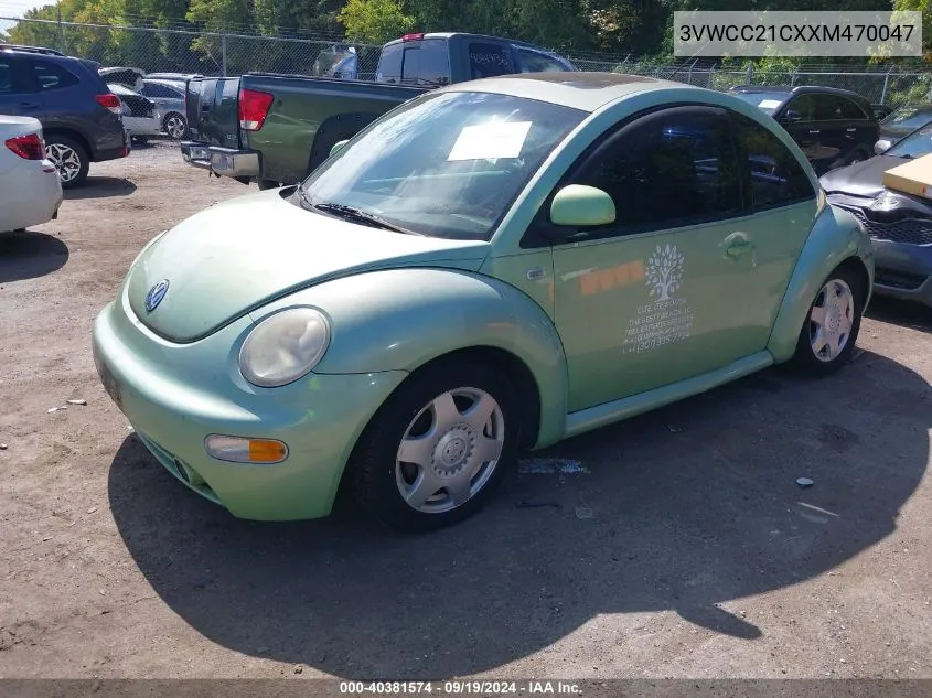 1999 Volkswagen New Beetle Gls VIN: 3VWCC21CXXM470047 Lot: 40381574