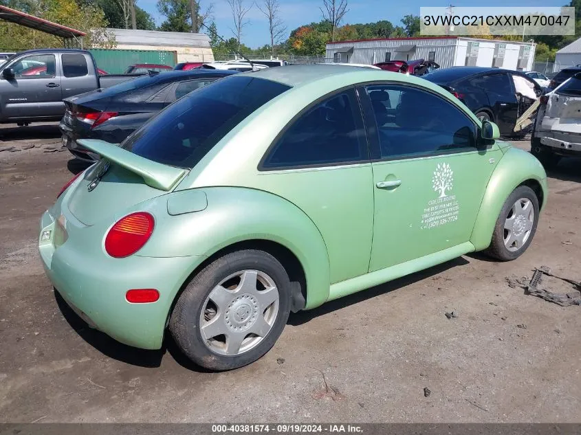 1999 Volkswagen New Beetle Gls VIN: 3VWCC21CXXM470047 Lot: 40381574