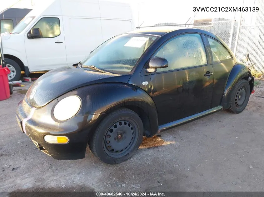 1999 Volkswagen New Beetle Gls VIN: 3VWCC21C2XM463139 Lot: 40682546