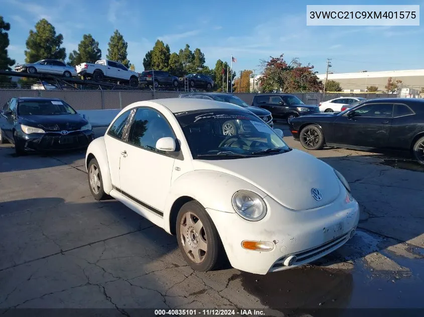 1999 Volkswagen New Beetle Gls VIN: 3VWCC21C9XM401575 Lot: 40835101