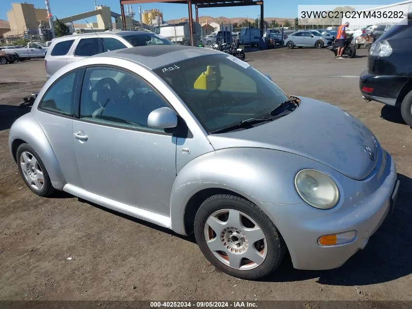 2000 Volkswagen New Beetle Gls VIN: 3VWCC21C2YM436282 Lot: 40252034