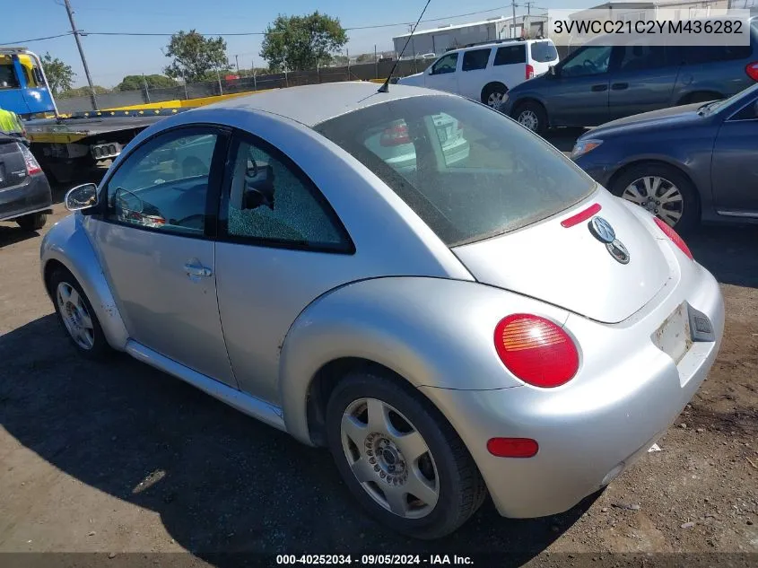 2000 Volkswagen New Beetle Gls VIN: 3VWCC21C2YM436282 Lot: 40252034