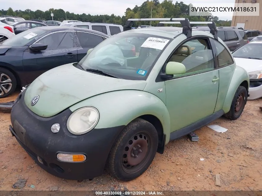 2000 Volkswagen New Beetle Gls VIN: 3VWCC21CXYM418631 Lot: 40330869