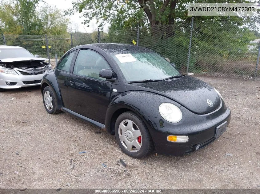 2000 Volkswagen New Beetle Glx VIN: 3VWDD21C8YM472303 Lot: 40366590