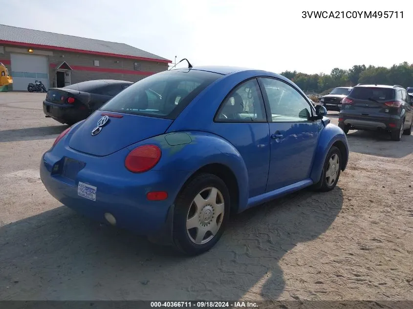 2000 Volkswagen New Beetle Gls VIN: 3VWCA21C0YM495711 Lot: 40366711