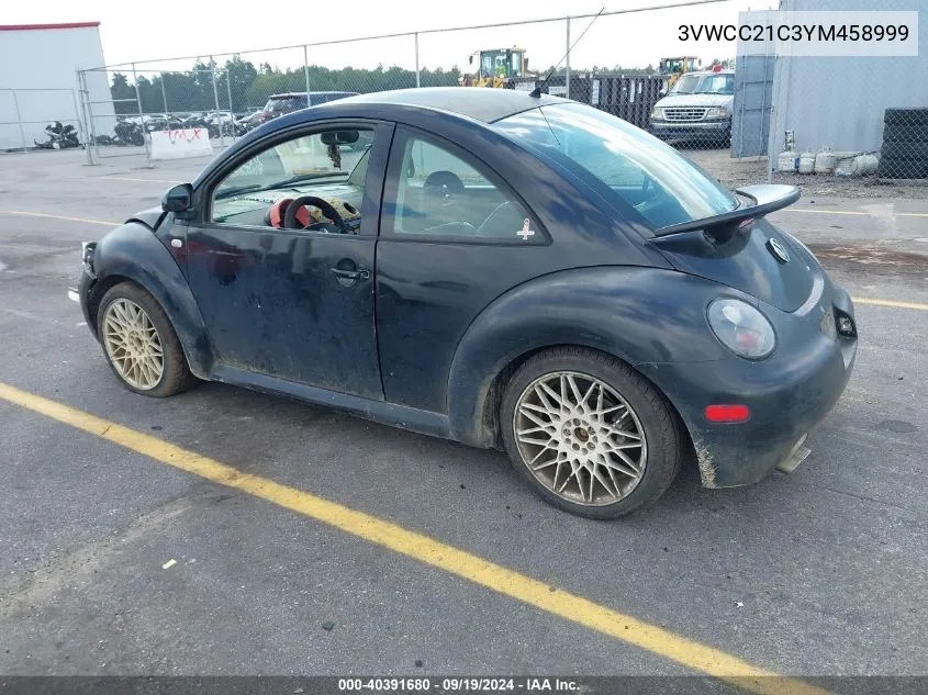 2000 Volkswagen New Beetle Gls VIN: 3VWCC21C3YM458999 Lot: 40391680