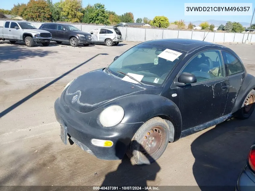 2000 Volkswagen New Beetle Glx VIN: 3VWDD21C8YM496357 Lot: 40437391